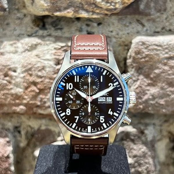 IWC Pilot's Watch Chronograph Edition Brown Dial Brown Leather Strap Watch for Men - IW377713 Buy Now By IWC