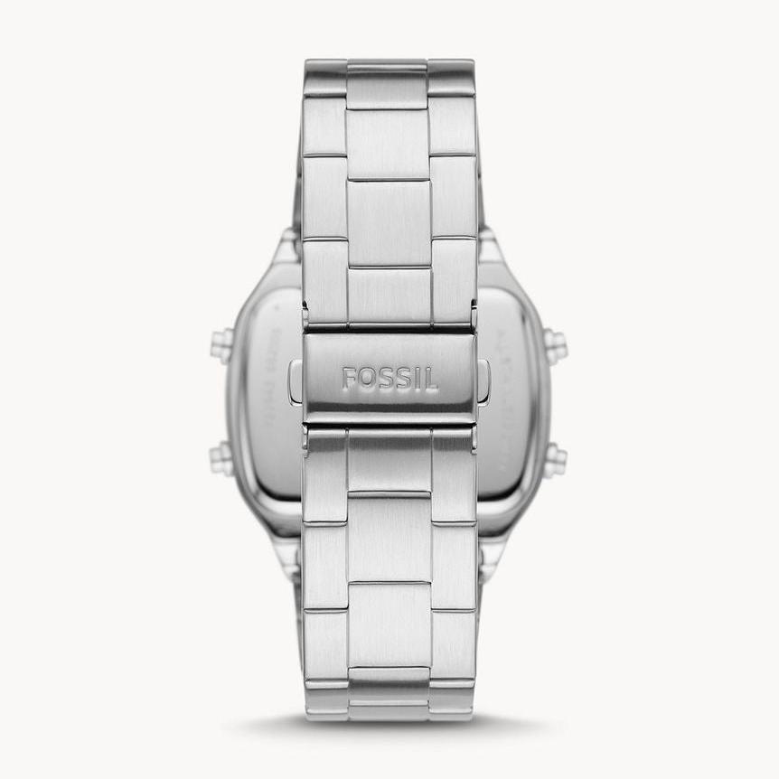 Fossil Retro Digital Silver Dial Silver Steel Strap Watch for Men - FS5844 Buy Now By Fossil