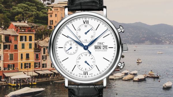 IWC Portofino Chronograph White Dial Black Leather Strap Watch for Men - IW391024 Buy Now By IWC