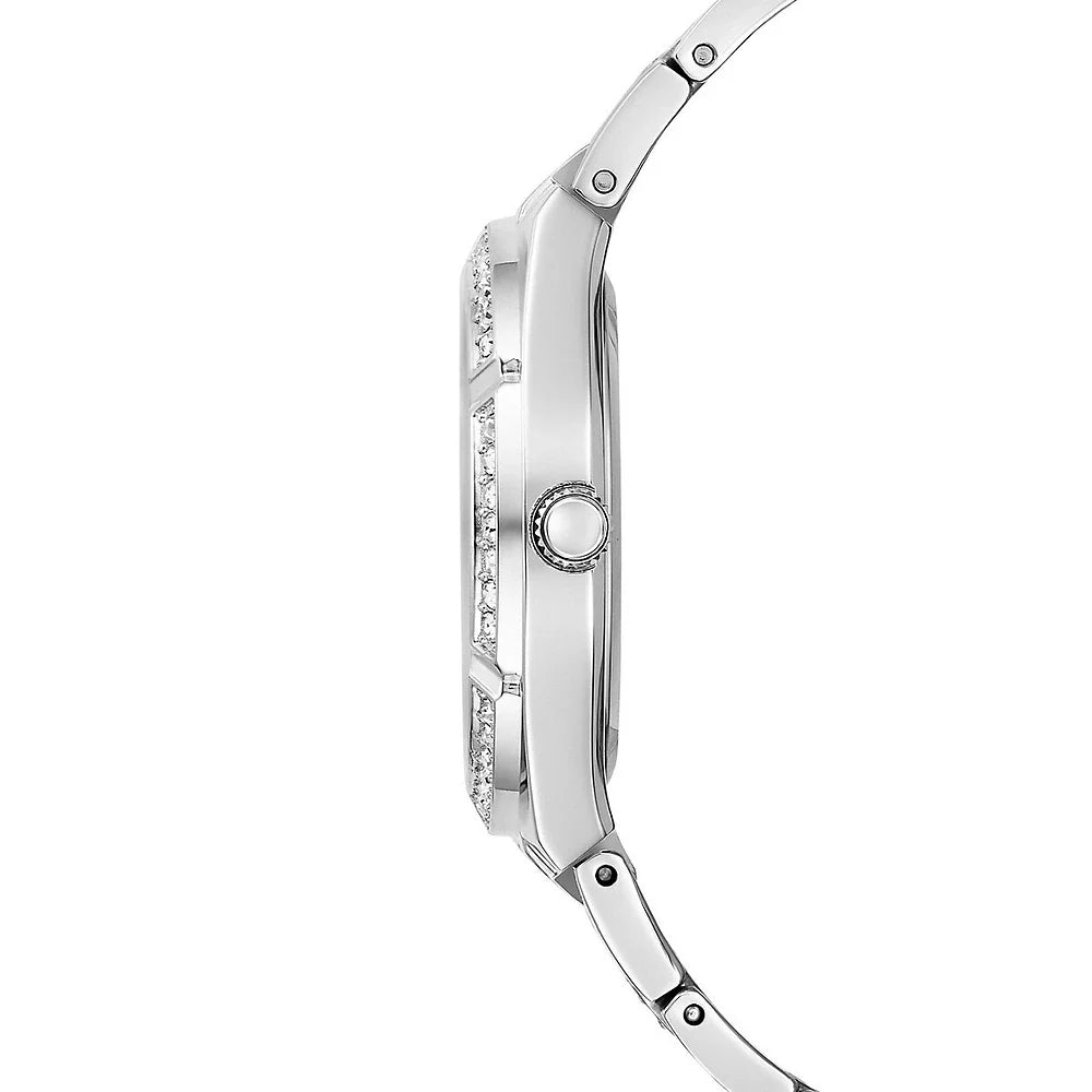 Guess Allara Quartz Silver Dial Silver Steel Strap Watch For Women - GW0604L1 Buy Now By Guess