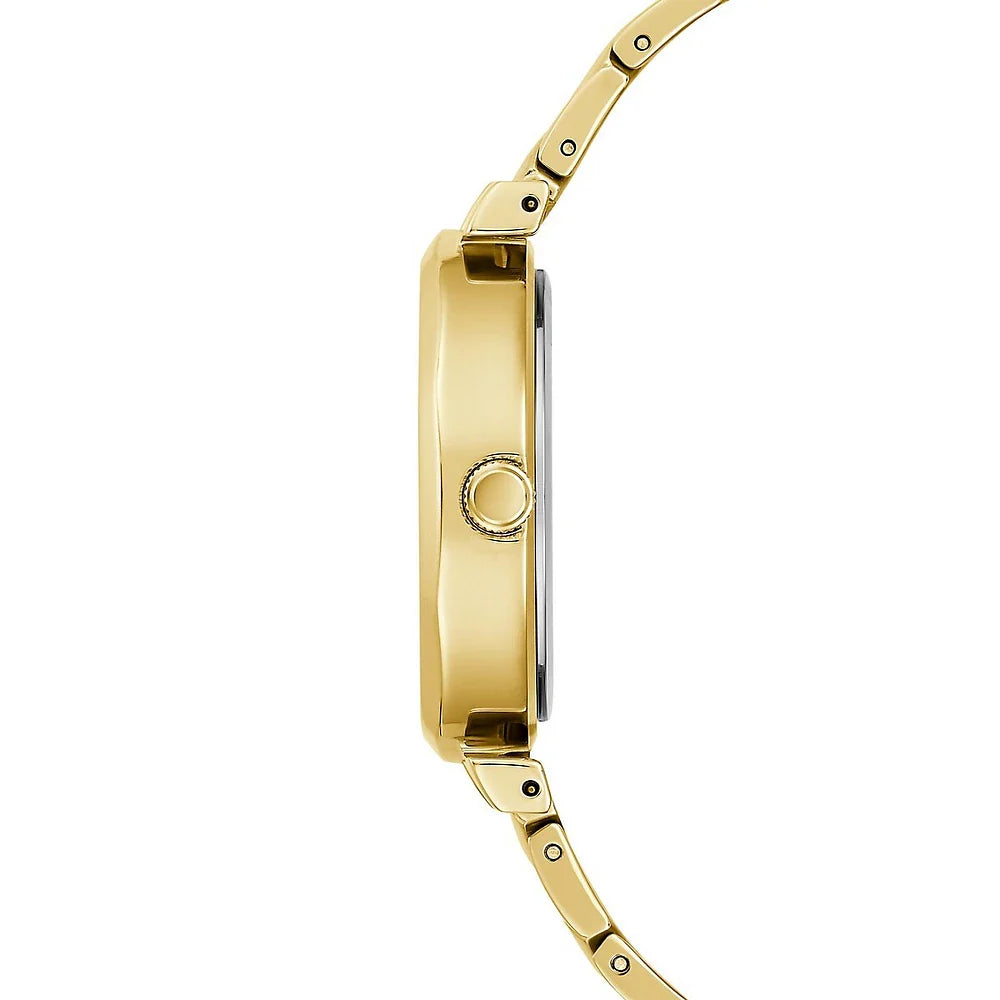 Guess Rumour Quartz Gold Dial Gold Steel Strap Watch For Women - GW0613L2 Buy Now By Guess