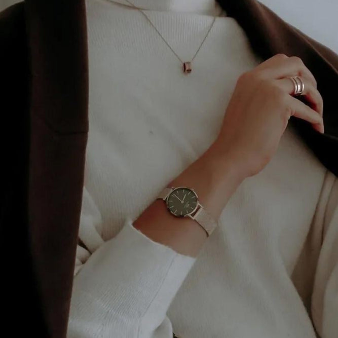 Daniel Wellington Petite Emerald Green Dial Gold Mesh Strap Watch For Women - DW00100479 Buy Now By Daniel Wellington