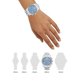 Michael Kors Lexington Chronograph Blue Dial Silver Steel Strap Watch For Women - MK7215 Buy Now By Michael Kors