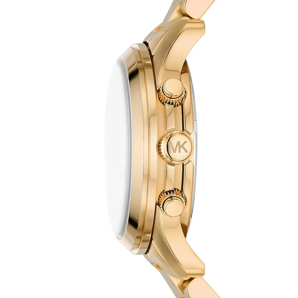 Michael Kors Runway Chronograph Blue Dial Gold Steel Strap Watch For Women - MK7353 Buy Now By Michael Kors