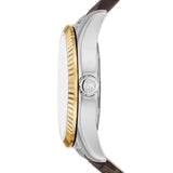 Michael Kors Lexington Silver Dial Brown Leather Strap Watch For Women - MK4745 Buy Now By Michael Kors