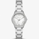 Michael Kors Sage Three-Hand Mother of Pearl White Dial Silver Steel Strap Watch for Women - MK4824 Buy Now By Michael Kors