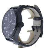 Hugo Boss Aeroliner Black Dial Black Leather Strap Watch For Men - 1513083 Buy Now By Hugo Boss