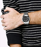 Fossil Grant Sport Chronograph Black Dial Silver Steel Strap Watch for Men - FS5236 Buy Now By Fossil