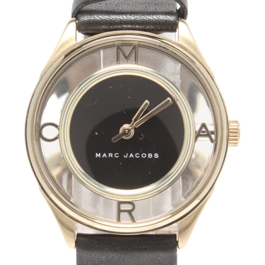 Marc Jacobs Tether Black Dial Black Leather Strap Watch for Women - MBM1376 Buy Now By Marc Jacobs