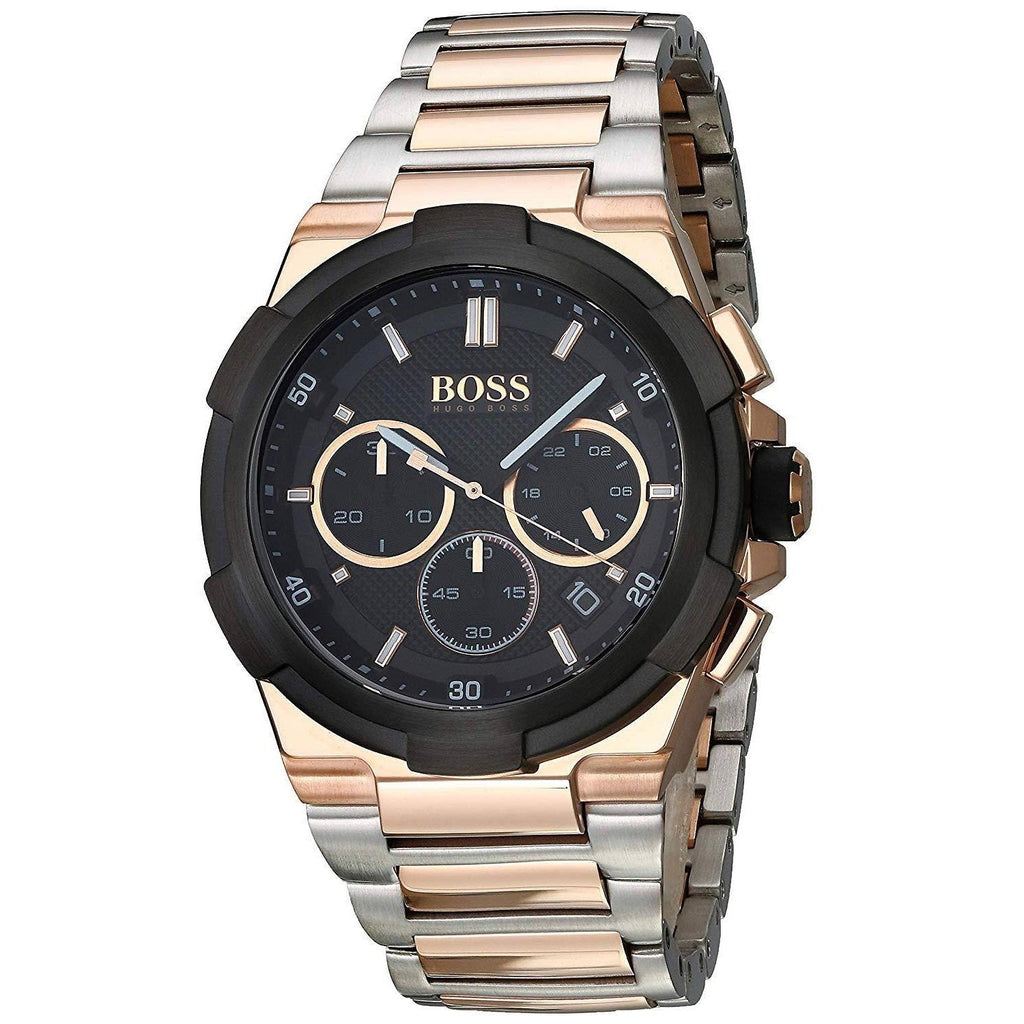 Hugo Boss Supernova Black Dial Two Tone Steel Strap Watch for Men - 1513358 Buy Now By Hugo Boss