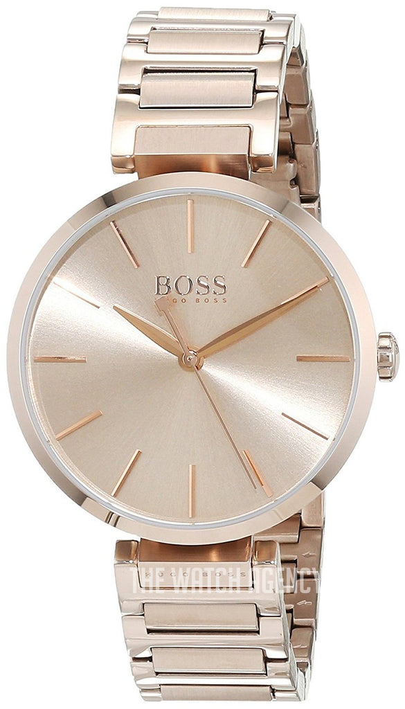 Hugo Boss Allusion Rose Gold Dial Rose Gold Steel Strap Watch For Women - 1502418 Buy Now By Hugo Boss