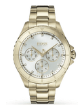 Hugo Boss Premiere White Dial Gold Steel Strap Watch for Women - 1502445 Buy Now By Hugo Boss