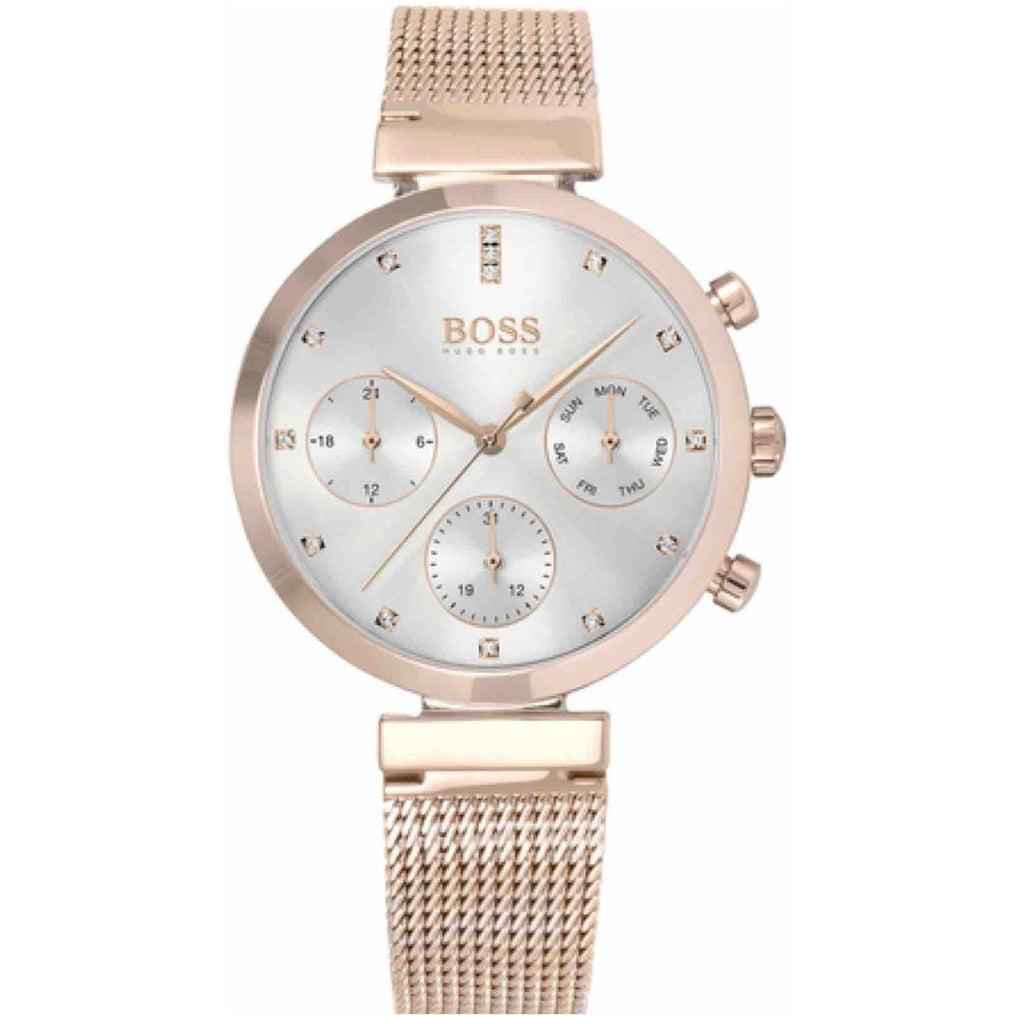 Hugo Boss Flawless White Dial Gold Mesh Bracelet Watch for Women - 1502553 Buy Now By Hugo Boss
