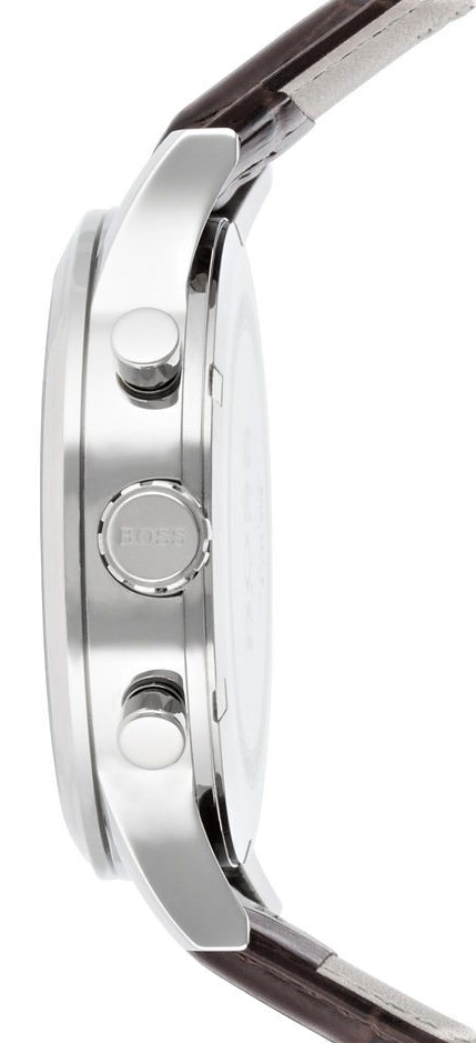 Hugo Boss Aeroliner Chronoraph White Dial Brown Leather Strap Watch For Men - HB1512447 Buy Now By Hugo Boss