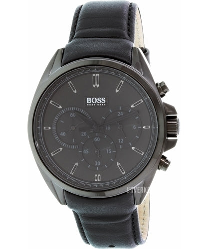 Hugo Boss Driver Chronograph Black Dial Black Leather Strap Watch For Men - HB1513061 Buy Now By Hugo Boss