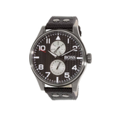 Hugo Boss Aeroliner Maxx Quartz Black Dial Black Nylon Strap Watch For Men - HB1513086 Buy Now By Hugo Boss