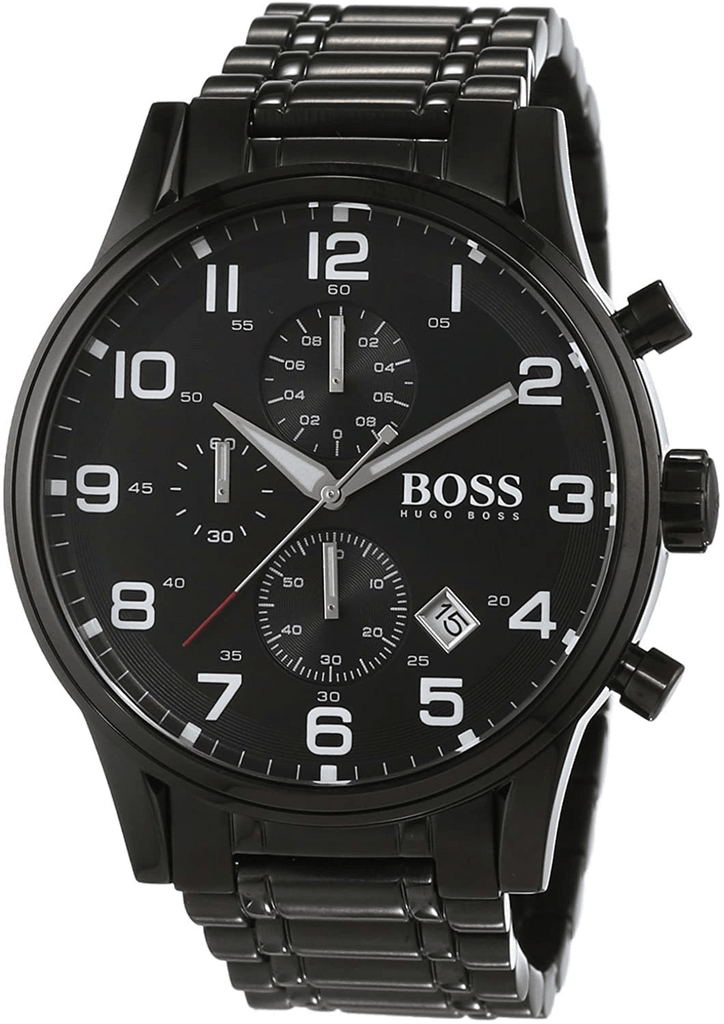 Hugo Boss Chronograph Black Dial Black Steel Strap Watch for Men - 1513180 Buy Now By Hugo Boss