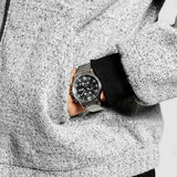 Hugo Boss Aeroliner Black Dial Silver Steel Strap Watch for Men - 1513181 Buy Now By Hugo Boss