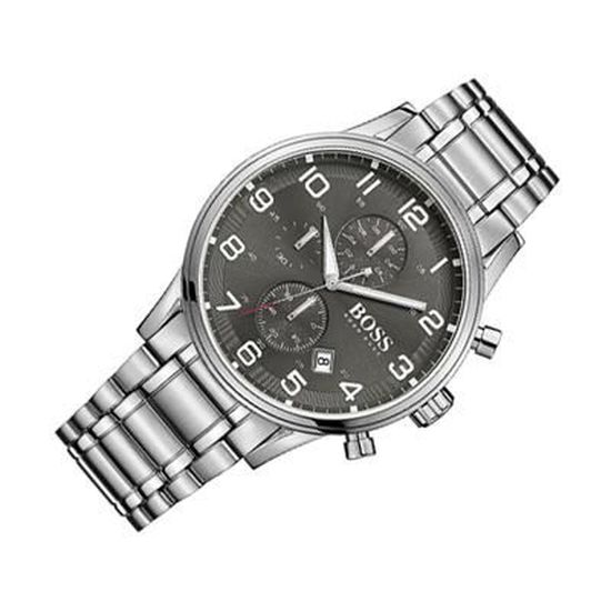 Hugo Boss Aeroliner Black Dial Silver Steel Strap Watch for Men - 1513181 Buy Now By Hugo Boss
