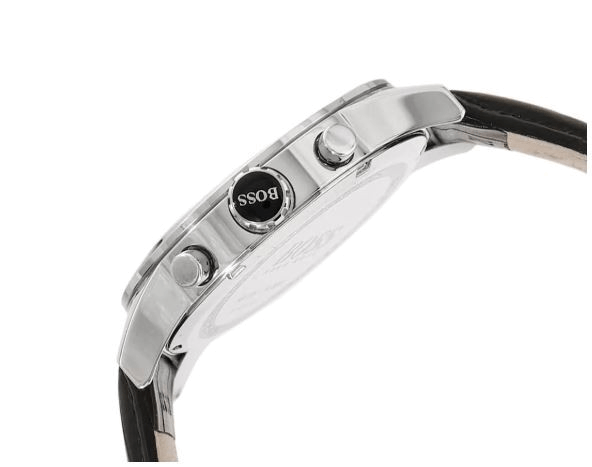 Hugo Boss Jet Black Dial Black Leather Strap Watch for Men - 1513279 Buy Now By Hugo Boss