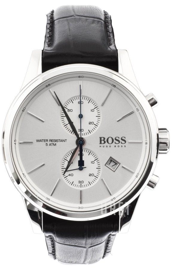 Hugo Boss Jet Silver Dial Black Leather Strap Watch for Men - 1513282 Buy Now By Hugo Boss