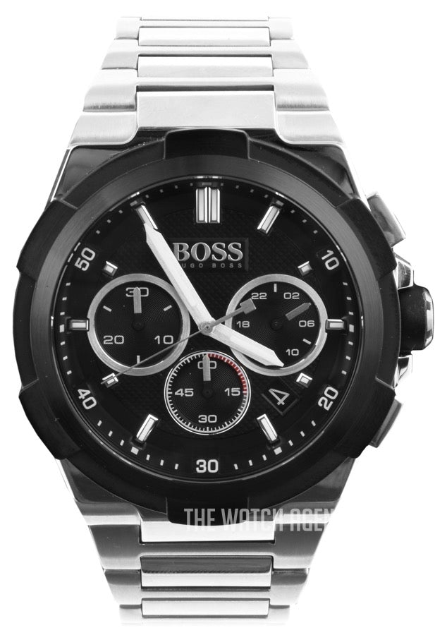 Hugo Boss Supernova Chronograph Black Dial Silver Steel Strap Watch for Men - 1513359 Buy Now By Hugo Boss