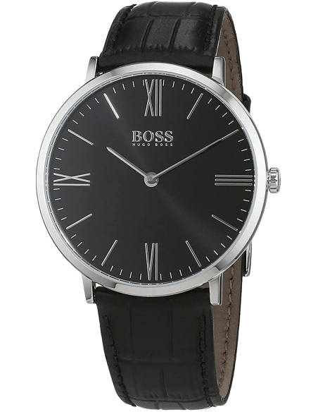 Hugo Boss Jackson Black Dial Black Leather Strap Watch for Men - 1513369 Buy Now By Hugo Boss