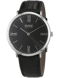 Hugo Boss Jackson Black Dial Black Leather Strap Watch for Men - 1513369 Buy Now By Hugo Boss