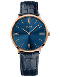 Hugo Boss Jackson Blue Dial Black Leather Strap Watch for Men - 1513371 Buy Now By Hugo Boss