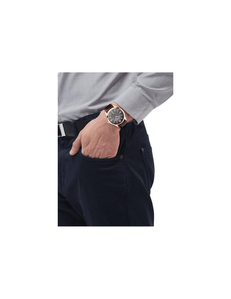 Hugo Boss Ambassador Grey Dial Brown Leather Strap Watch for Men - 1513387 Buy Now By Hugo Boss