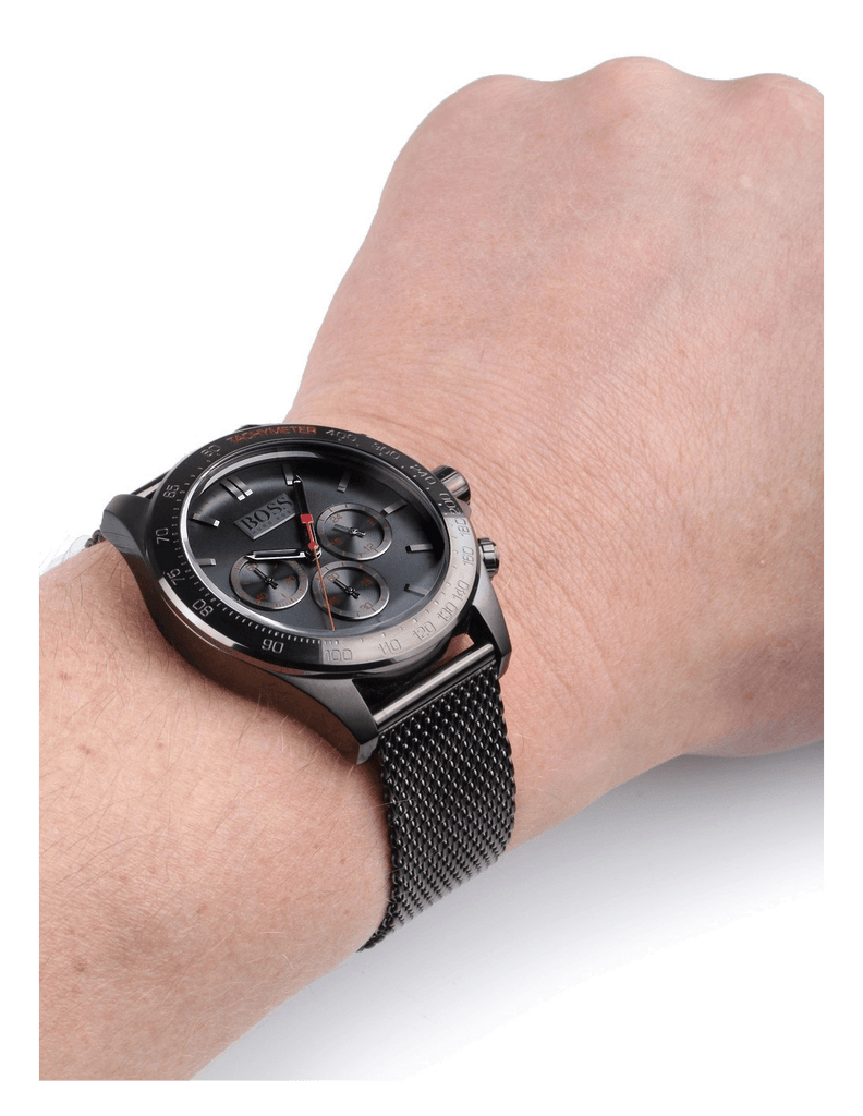 Hugo Boss Ikon Grey Dial Grey Mesh Bracelet Watch for Men - 1513443 Buy Now By Hugo Boss