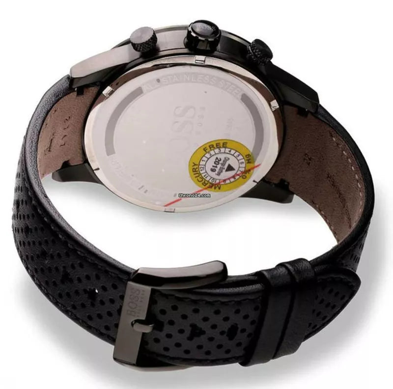 Hugo Boss Rafale Chronograph Black Dial Black Leather Strap Watch For Men - 1513456 Buy Now By Hugo Boss