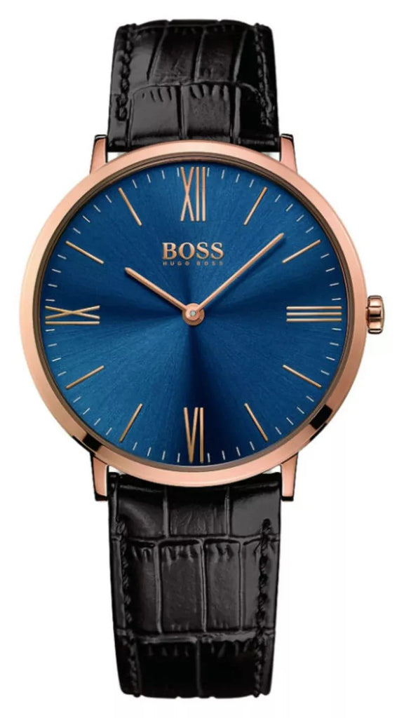 Hugo Boss Classic Jackson Blue Dial Brown Leather Strap Watch for Men - 1513458 Buy Now By Hugo Boss