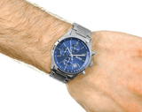 Hugo Boss Grand Prix Blue Dial Silver Steel Strap Watch for Men - 1513478 Buy Now By Hugo Boss