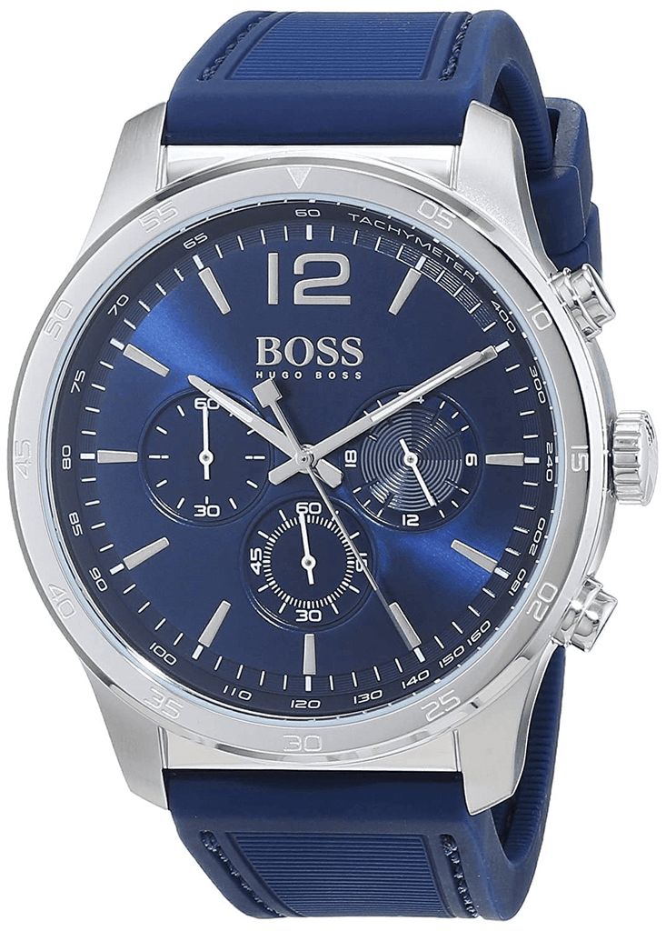 Hugo Boss Professional Chronograph Blue Dial Blue Silicone Strap Watch for Men - 1513526 Buy Now By Hugo Boss