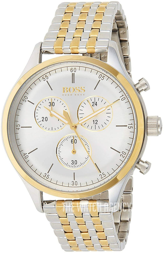 Hugo Boss Companion Silver Dial Two Tone Mesh Bracelet Watch for Men - 1513654 Buy Now By Hugo Boss