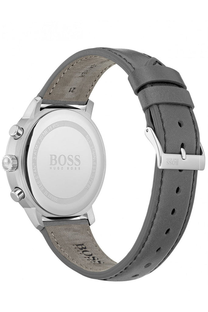 Hugo Boss Attitude Grey Dial Grey Leather Strap Watch for Men - 1513658 Buy Now By Hugo Boss