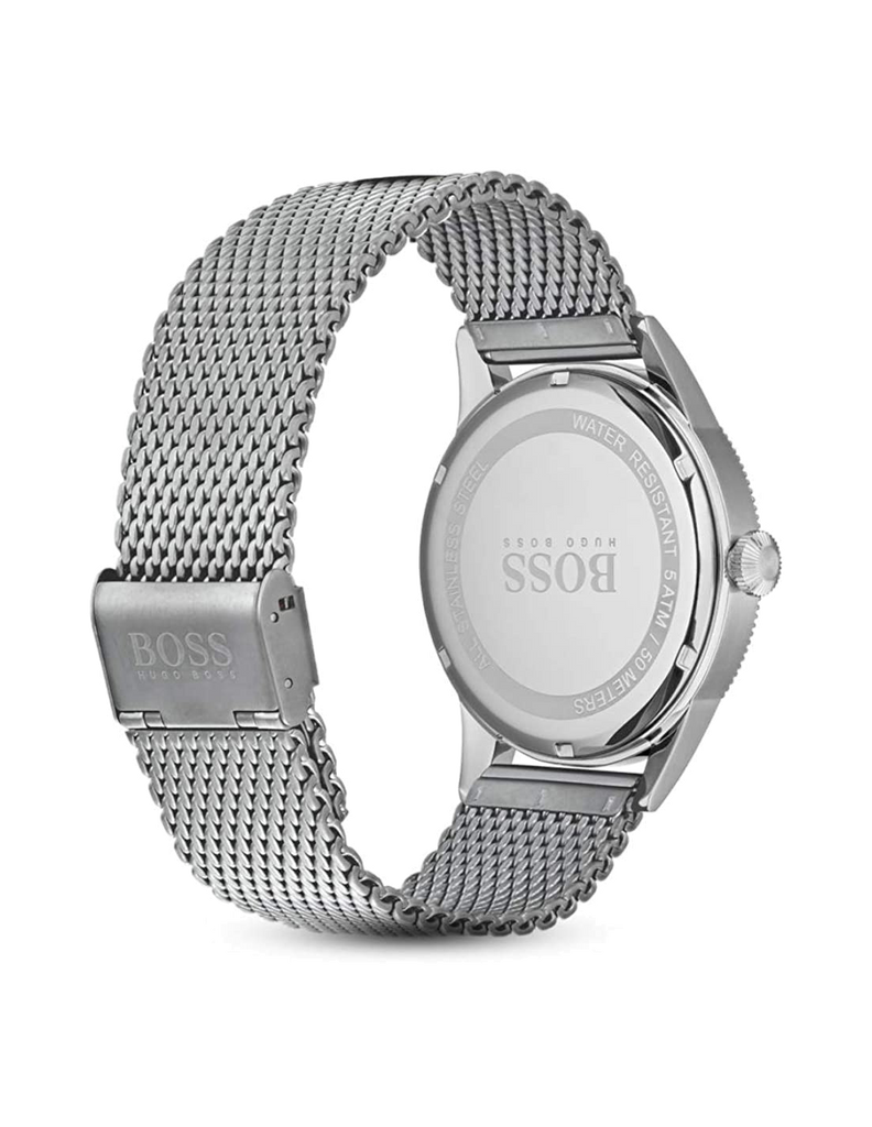 Hugo Boss Legacy Grey Dial Silver Mesh Bracelet Watch for Men - 1513673 Buy Now By Hugo Boss