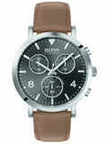 Hugo Boss Spirit Grey Dial Brown Leather Strap Watch for Men - 1513691 Buy Now By Hugo Boss