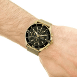 Hugo Boss Admiral Chronograph Black Dial Gold Mesh Bracelet Watch for Men - 1513906 Buy Now By Hugo Boss