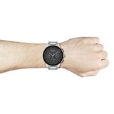 Hugo Boss Peak Black Dial Silver Steel Strap Watch for Men - 1513762 Buy Now By Hugo Boss