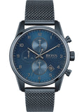 Hugo Boss Skymaster Chronograph Blue Dial Blue Mesh Bracelet Watch for Men - 1513836 Buy Now By Hugo Boss