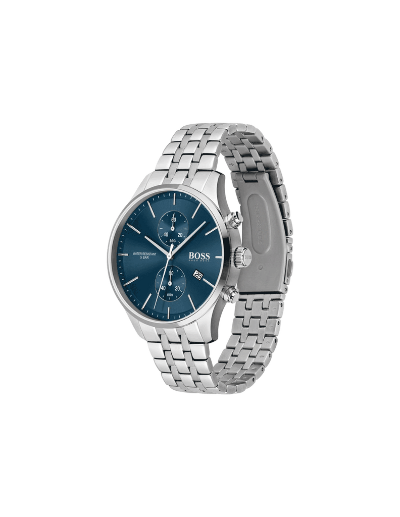 Hugo Boss Associate Blue Dial Silver Steel Strap Watch for Men - 1513839 Buy Now By Hugo Boss