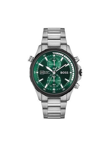 Hugo Boss Globetrotter Green Dial Silver Steel Strap Watch for Men - 1513930 Buy Now By Hugo Boss