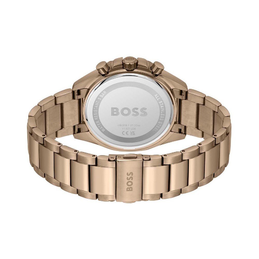Hugo Boss Trophy Grey Dial Rose Gold Steel Strap Watch for Men - 1513632 Buy Now By Hugo Boss
