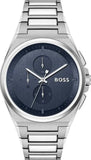 Hugo Boss Steer Chronograph Blue Dial Silver Steel Strap Watch For Men - 1514048 Buy Now By Hugo Boss