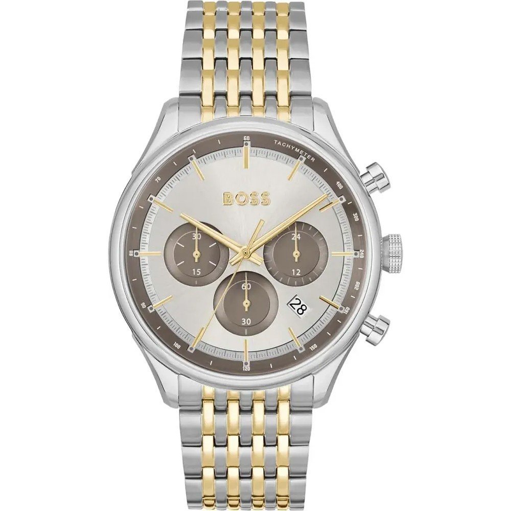 Hugo Boss Gregor Chronograph Silver Dial Two Tone Steel Strap Watch For Men - 1514053 Buy Now By Hugo Boss