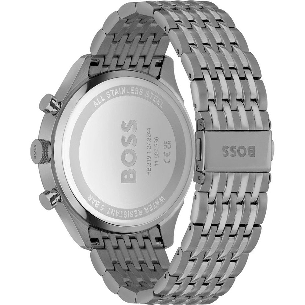 Hugo Boss Gregor Chronograph Blue Dial Grey Steel Strap Watch For Men - 1514083 Buy Now By Hugo Boss