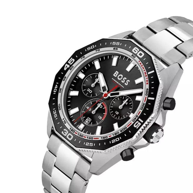 Hugo Boss Intensity Chronograph Black Dial Silver Steel Strap Watch For Men - 1513680 Buy Now By Hugo Boss