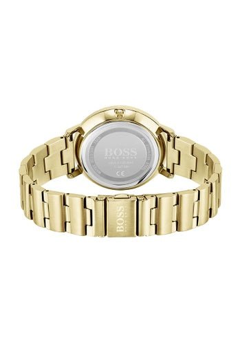 Hugo Boss Prima Gold Dial Gold Steel Strap Watch for Women - 1502572 Buy Now By Hugo Boss